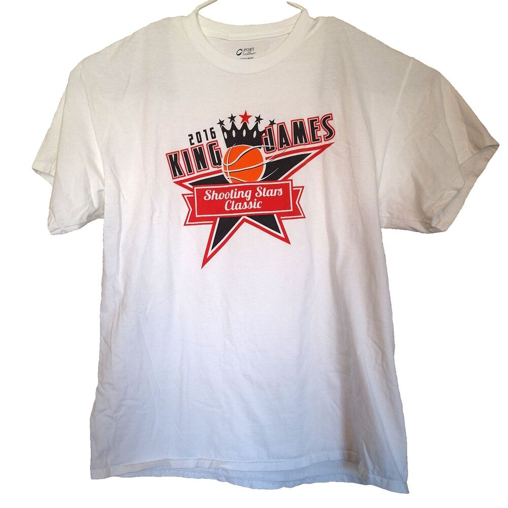 2016 King James Shooting Stars Classic White T Shirt Size XL Cotton LeBron James
